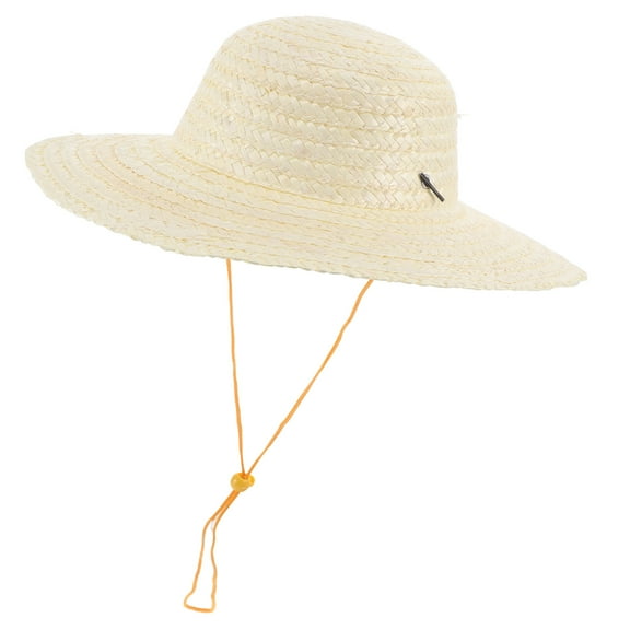 Hytrove Youth Sun Hat Beige Wheat Straw 1Set 13.8x13.8x3.5in