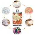 thumbnail image 4 of 2 Pack Fern Leaves Qtip Holder Dispenser Clear Plastic Storage Apothecary Jars for Cotton Swabs Balls Pads Floss, 4 of 7