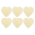 thumbnail image 1 of Uxcell 4" x 4" Base de Cesta de Ganchillo, 6Pcs Base de Madera en Blanco en Forma de Corazón para Hacer Cestas de Manualidades, 1 of 6