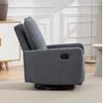 thumbnail image 6 of Leumius Swivel Rocking Chair,Manual Upholstered Glider Recliner Rocking Chair for Nursery and Living Room,Gray, 6 of 12