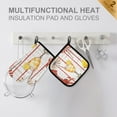 thumbnail image 4 of Yayeee Oven Mitts and Pot Holder Set of 2 Heat Resistant Kitchen Gloves Baking Hot Pad, Beach Crab, 4 of 5