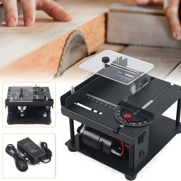 ToppiJoy Table Saw with Adjustable Speed, Powerful 200W Copper Motor, and 0-90° Cutting Angle for Woodworking and Crafting Projects