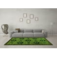 thumbnail image 3 of Ahgly Company Indoor Square Abstract Green Modern Area Rugs, 4' Square, 3 of 4