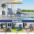 thumbnail image 5 of Spaco Folding Lounge Chair with Backrest, Adjustable Patio Chaise, Chair for Outdoor, Navy, 5 of 10