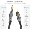 thumbnail image 4 of MIYAKO USA 3.5mm Male to Female Extension Stereo Audio Extension Cable Adapter Gold Plated Compatible with Smartphones Tablets Media Players, Mixers or Computers Black PVC 12FT (M-240-12), 4 of 8