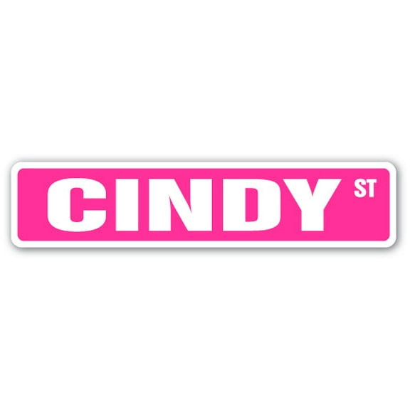 CINDY Street Sign Childrens Name Room Sign | Indoor/Outdoor |  36" Wide