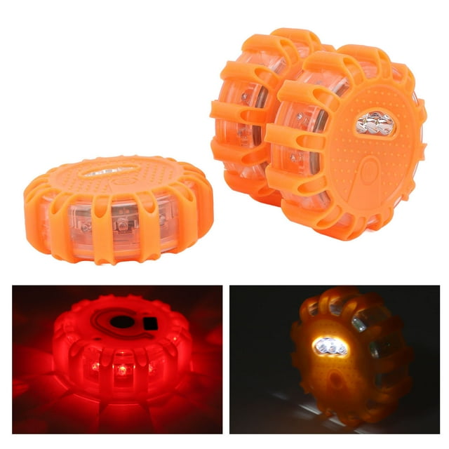 LED Road Flare Emergency Light, Versatile Long Endurance Stable Performance Roadside Safety Beacon Disc Flare Light with Magnet Base for Car