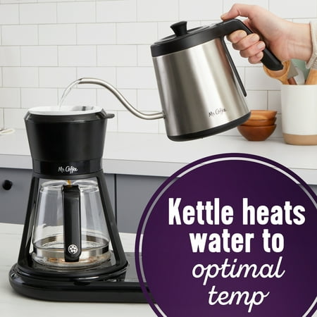 Mr. Coffee - All-in-One At-Home Pour Over Coffee Maker, Black - Black