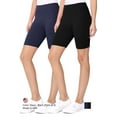 thumbnail image 5 of MOA COLLECTION Women's 2-Pack Yoga Biker Shorts ? Elastic High Waist Design, 5 of 5