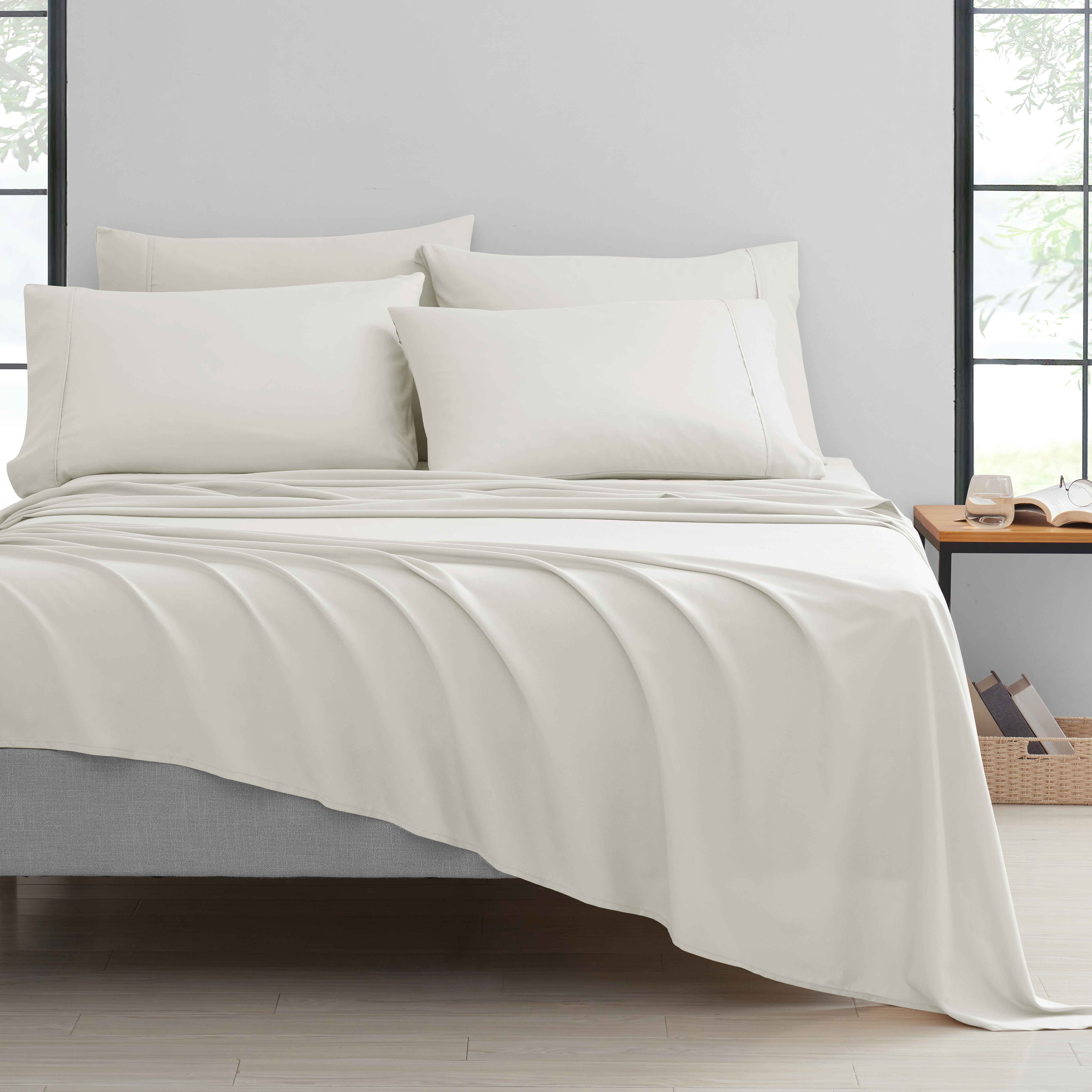 Bamboo 6-Piece Luxury Sheet Set - 14 Colors - Ivory - Cal King