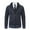 Navy, variant on Chiccall Mens Plaid Cardigan Sweaters Casual Knitted Drawstring Hood Full Zip Sweater Fleece Lined Warm Cardigans with Pocket