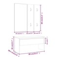 thumbnail image 4 of vidaXL Hallway Furniture Set White Engineered Wood, 4 of 5