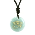 thumbnail image 1 of de ojo de egipcio, colgante de ojo de , 7 mm 30 mm con cuerda ajustable, colgante redondo de joyería, de ojo de joyería Verde, 1 of 8
