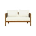 thumbnail image 2 of Linon Panama Loveseat & Table Set with Beige Cushions in Brown Acacia Wood, 2 of 16