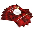 thumbnail image 2 of YFYANG Washable Heat-Resistant Placemats, 70% PVC/30% Polyester, Red Abstract Texture Kitchen Table Mat, 12" x 18" 1 Piece, 2 of 6