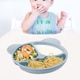 thumbnail image 3 of Baby Suction Plate Set - 1 Set  with Sippy Cup  Bowl  Bib  Spoon  Fork - Food Grade  Dishwasher Safe Silicone - Toddlers Divided Plate Kit - Kitchen Supplies, 3 of 8