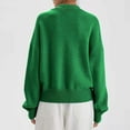 thumbnail image 4 of YuXingFu Up to 65% off Winter Green Women Sweaters Long Sleeve Women Casual Solid Long Sleeve Thick Knit V-Neck Sweater Coat, 4 of 7