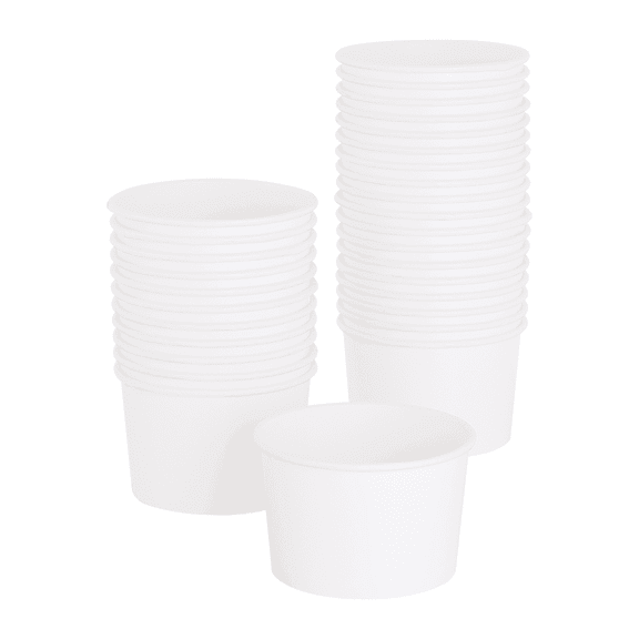 Karat 8oz Gourmet Paper Food Container - White [FP-GFC8W (1000)] - 1000 pcs