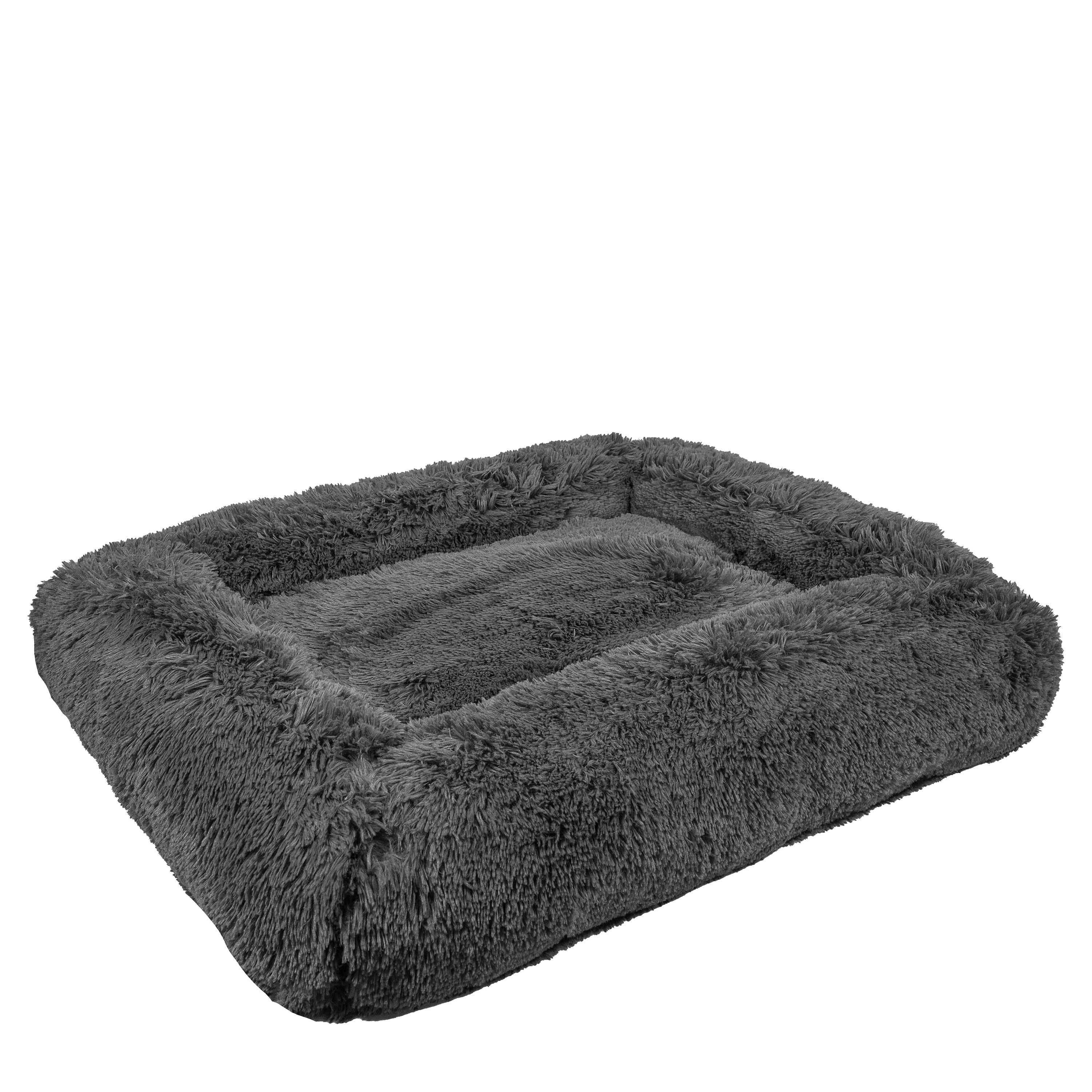 Euchirus Washable Extra Large Grey Dog Bed with Bolster