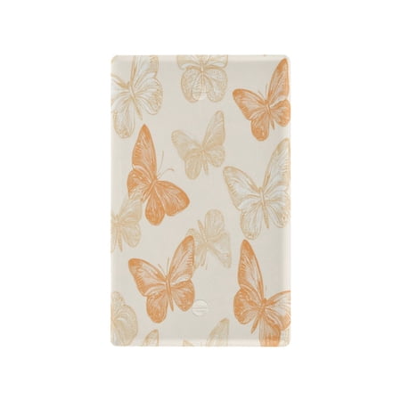 Switch Panel Switch Decoration 2.76x4.53x0.28 Inches Duplex Outlets Switch Plate Wall Plates Living Room Kitchen Bedroom Study Switches Pretty Orange Butterfly Seamless
