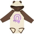 thumbnail image 3 of Inktastic Turner Syndrome Awareness Purple Rainbow Ribbon Butterfly Boys or Girls Long Sleeve Baby Bodysuit, 3 of 5