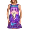 thumbnail image 1 of Balery Elephant in Tribal Style Vestidos de verano para mujer con estampado: vestido holgado sin mangas, vestido playero informal y cómodo para días calurosos., 1 of 7