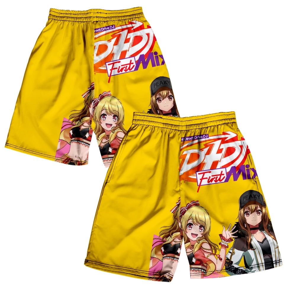 D4DJ All Mix Anime Merch Unisex Casual Beach Shorts Swimming
