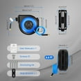 thumbnail image 4 of Legooin 3/8" x 50FT Retractable Air Hose Reel with 6.6FT Lead Hose, Wall/Ceiling Mount, Auto Rewind, Hybrid Air Hose, Brass Fittings, 300 PSI, for Garage and Workshop, 4 of 8