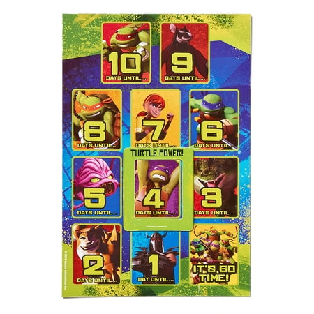 Teenage Mutant Ninja Turtles Birthday Party Countdown Magnet