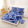 thumbnail image 2 of Feelyou Ocean Camo Whale Animal Full Size Sheets for Men Women, Gradient Polkadots Camouflage Bed Sheets, Blue, 4 Pieces, 2 of 5