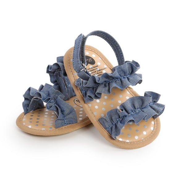 Usaibhir Infant Baby Girls Summer Sandals Premium Non Slip Rubber Soft Sole Breathable Toddler First Walker Outdoor Beach Shoes 0-18M