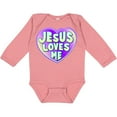 thumbnail image 3 of Inktastic Jesus Loves Me Boys or Girls Long Sleeve Baby Bodysuit, 3 of 5
