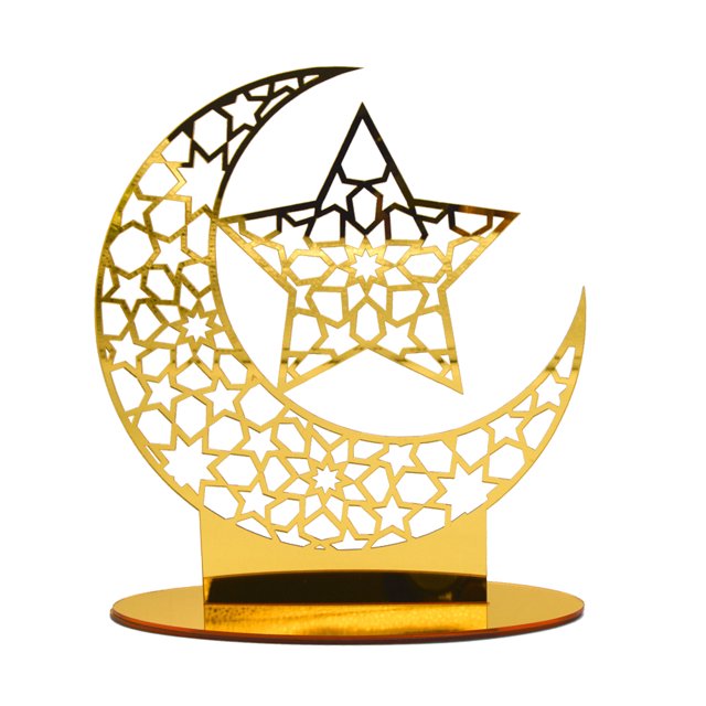 Adorno Eid Mubarak, adornos de escritorio acrílicos elegantes y creativos para musulmanes islámicos JShteea El nuevo