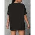 thumbnail image 2 of Women's Retro Loose Silly Goose Logo Graphic T-Shirt, Summer Graphic Tees Women Tops, 2 of 4