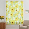 thumbnail image 2 of Farmhouse Daisy Sheer Curtains 63 Inches Long, Spring Watercolor Yellow White Floral Green Light Filering Curtains, Breathable Simi Curtain Privacy Drapes for Living Room Bedroom Window Treatment, 2 of 9