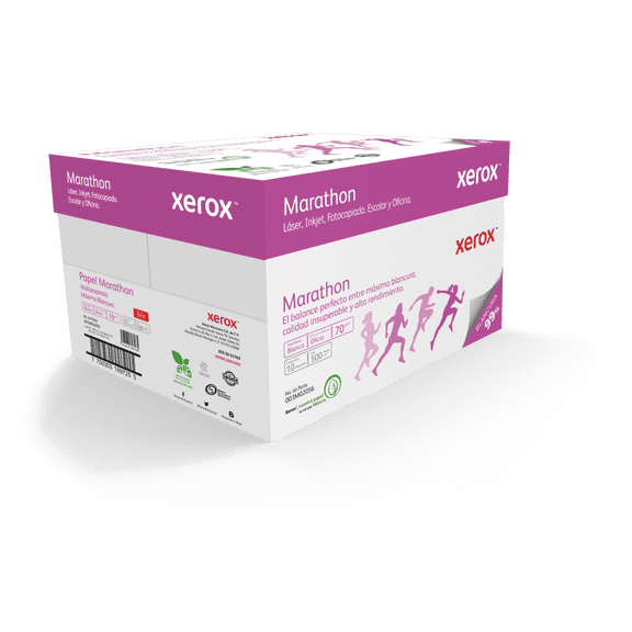 Caja de Papel Tamaño Carta Xerox Marathon 5000 Hojas 99% Blancura Para Impresora y Copiadora