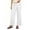 White, variant on Wide Leg Pants for Women Low Waist Drawstring Side Knot Loose Fitted Summer Casual Vacation Trousers