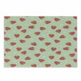 thumbnail image 1 of Fruits Cutting Board, Spring Daisy Blooms Fresh Strawberry Polka Dots Cheerful Life Cartoon Art, Decorative Tempered Glass Cutting and Serving Board, Small Size, Pale Green Red, by Ambesonne, 1 of 1
