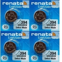 4 pcs Renata 394 SR936SW 1.55V Zero Mercury Silver Oxide Coin Cell Batteries