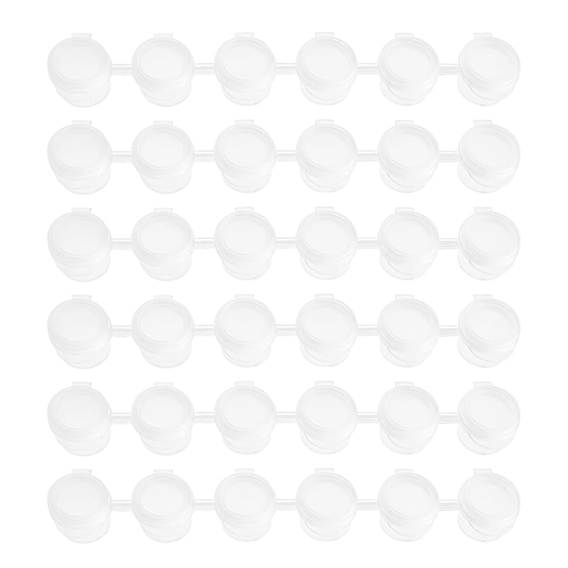 50 Strips Paint Pots Strips,300 Pots 2Ml/0.07 Oz Empty Paint Cup Pots