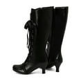 thumbnail image 6 of Gyexs Knee High Cowgirl Boots Women Mid Calf Heel High Heel Mid Boots Fall Winter Dress Shoes Z03 Black Size 9, 6 of 9