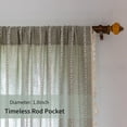 thumbnail image 6 of JOOJA 2 Panels Set Embroidery Boho Linen Window Curtains for Living Room,Green 55" W x 96" L, 6 of 6