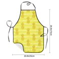 thumbnail image 2 of Yiaed Gold Pineapple Print Kitchen Apron with Hand Wipe Pockets,Big Pocket,Aprons for Women with Pockets, Waterproof for Cooking Baking, 2 of 7