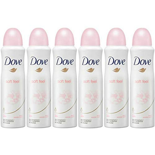 R oud Tot stand brengen 6 Pack Dove Soft Feel Antiperspirant Deodorant Spray, 150ml Each -  Walmart.com