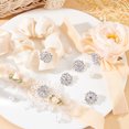 thumbnail image 4 of 6Pcs 1-Hole Brass Rhinestone Shank Button Flower 19x7.5mm Hole: 1.4mm, 4 of 7