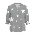 thumbnail image 5 of STETMN Women's 3/4 Sleeve Top Summer V Neck Tunic Tops Floral Print Trendy Loose Casual T-shirt, 5 of 5