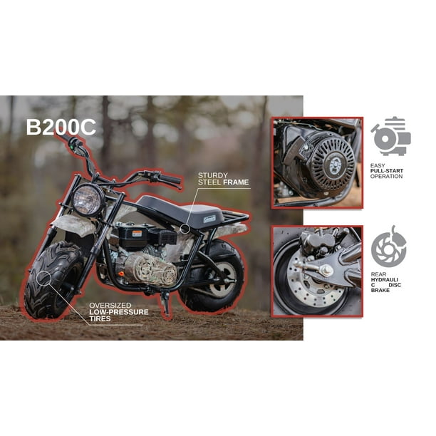 Coleman Powersports Adult Motorbike B200C 196CC Gas Powered Mini
