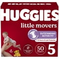 thumbnail image 1 of Huggies Little Movers Baby Diapers, Giga Pack, Sizes: 3-7, 1 of 9