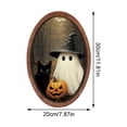thumbnail image 2 of StlyGar Fall Halloween Ghost Oval Wall Art Framed For Hanging In The Room, 2 of 8
