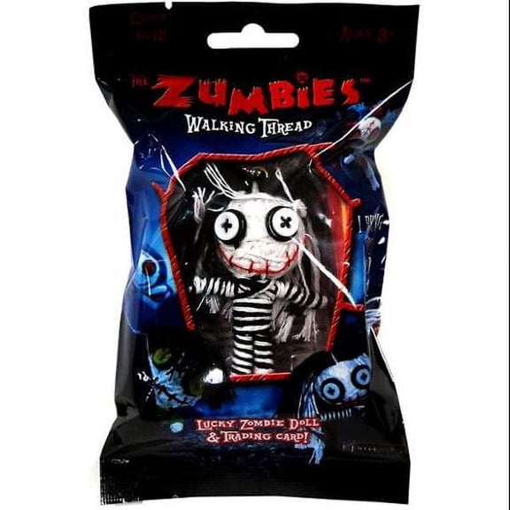Zumbies The Walking Thread Lucky Zombie Doll & Trading Card Keychain Priscilla